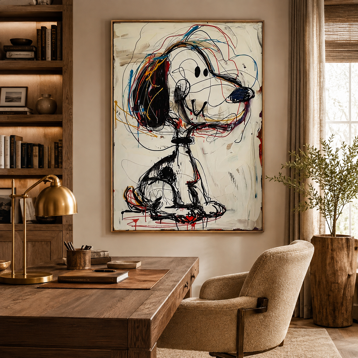 Doodle Pup-Sketch Dog Abstract Painting