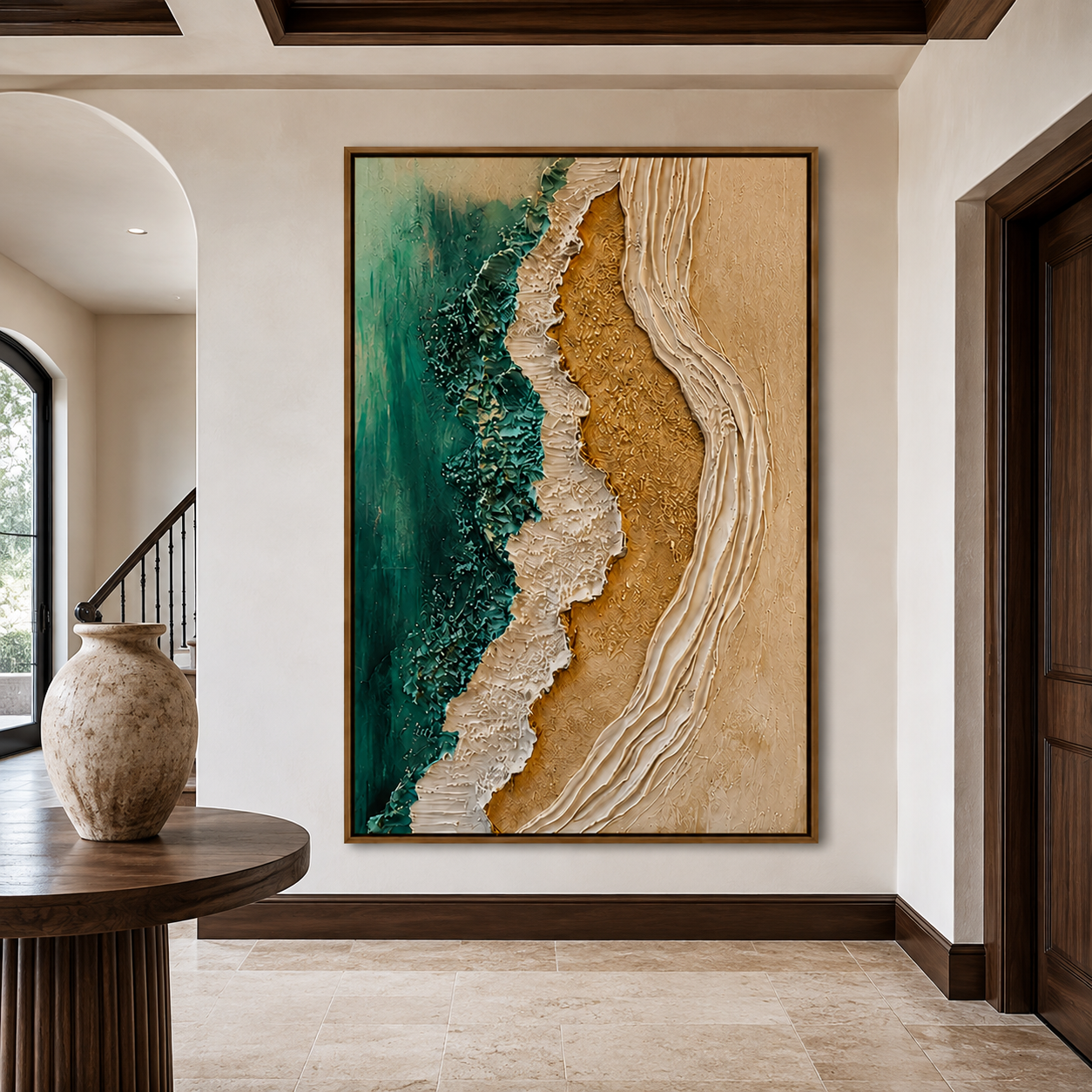 Emerald Coast-Abstract Texture Oil Painting
