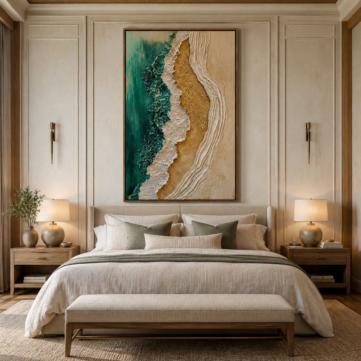 Emerald Coast-Abstract Texture Oil Painting
