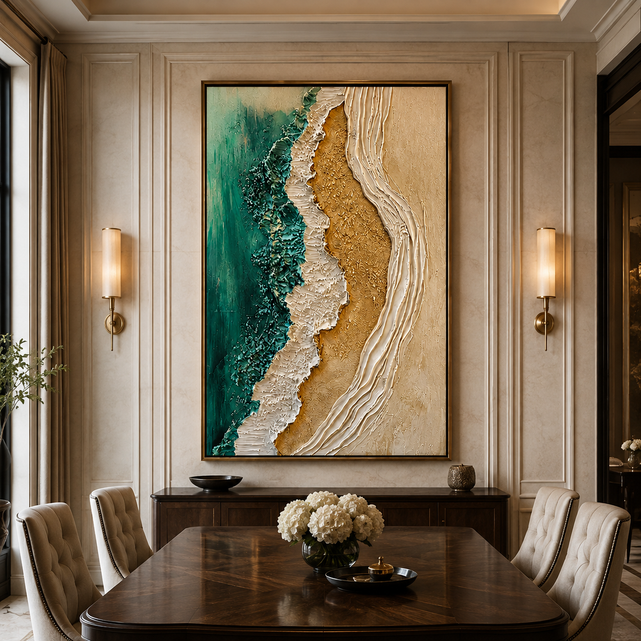 Emerald Coast-Abstract Texture Oil Painting