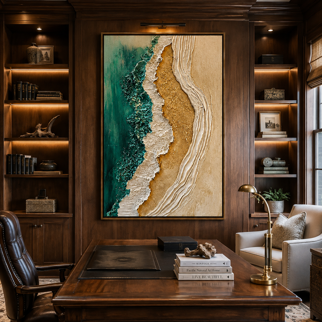 Emerald Coast-Abstract Texture Oil Painting