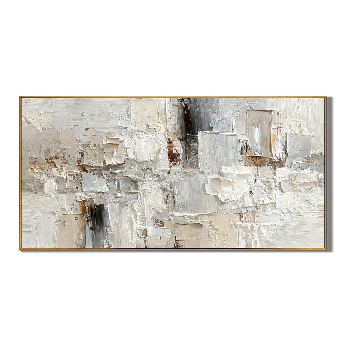 Ivory Layers-Textured Abstract Painting