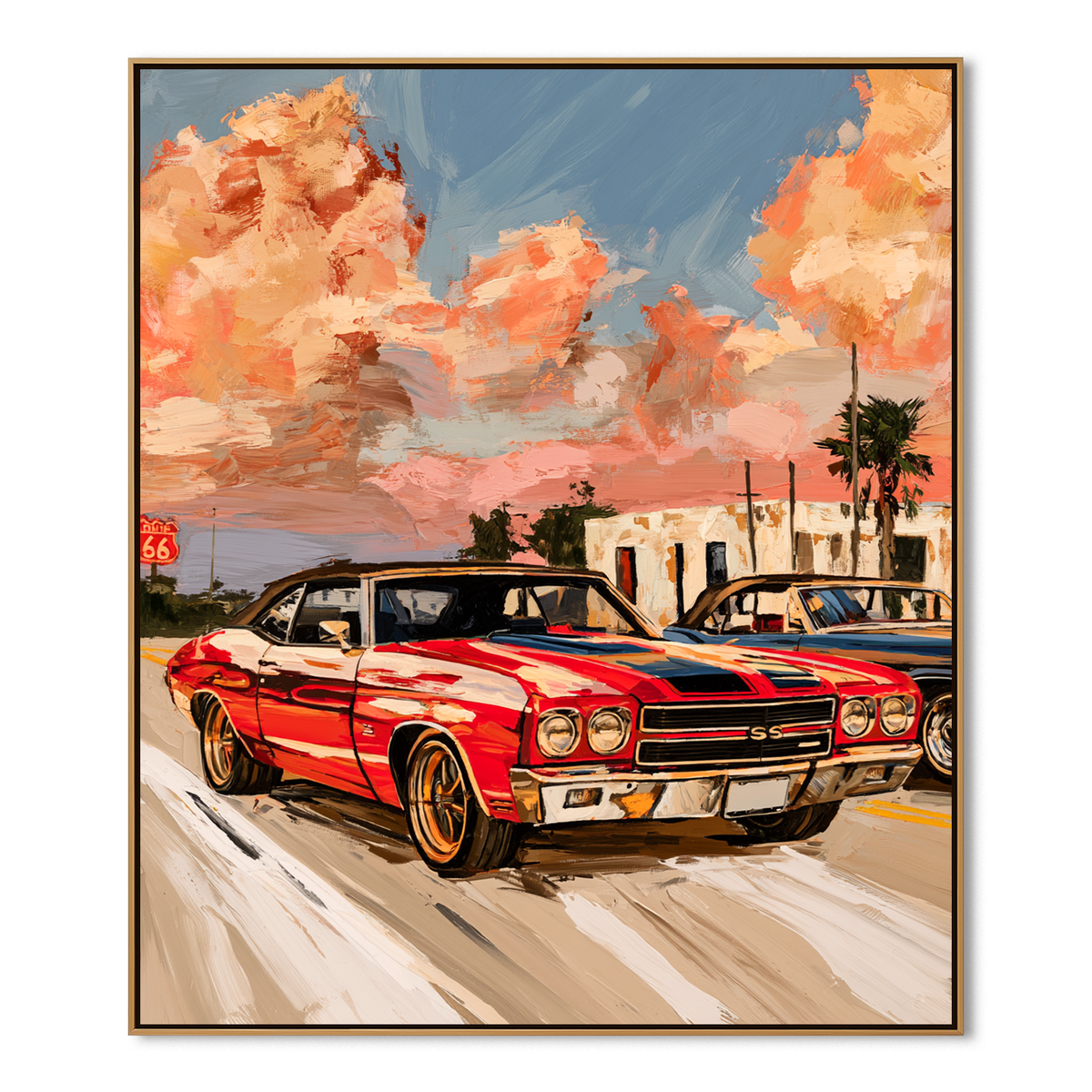 Classic Muscle Drive-Retro Americana Car Painting