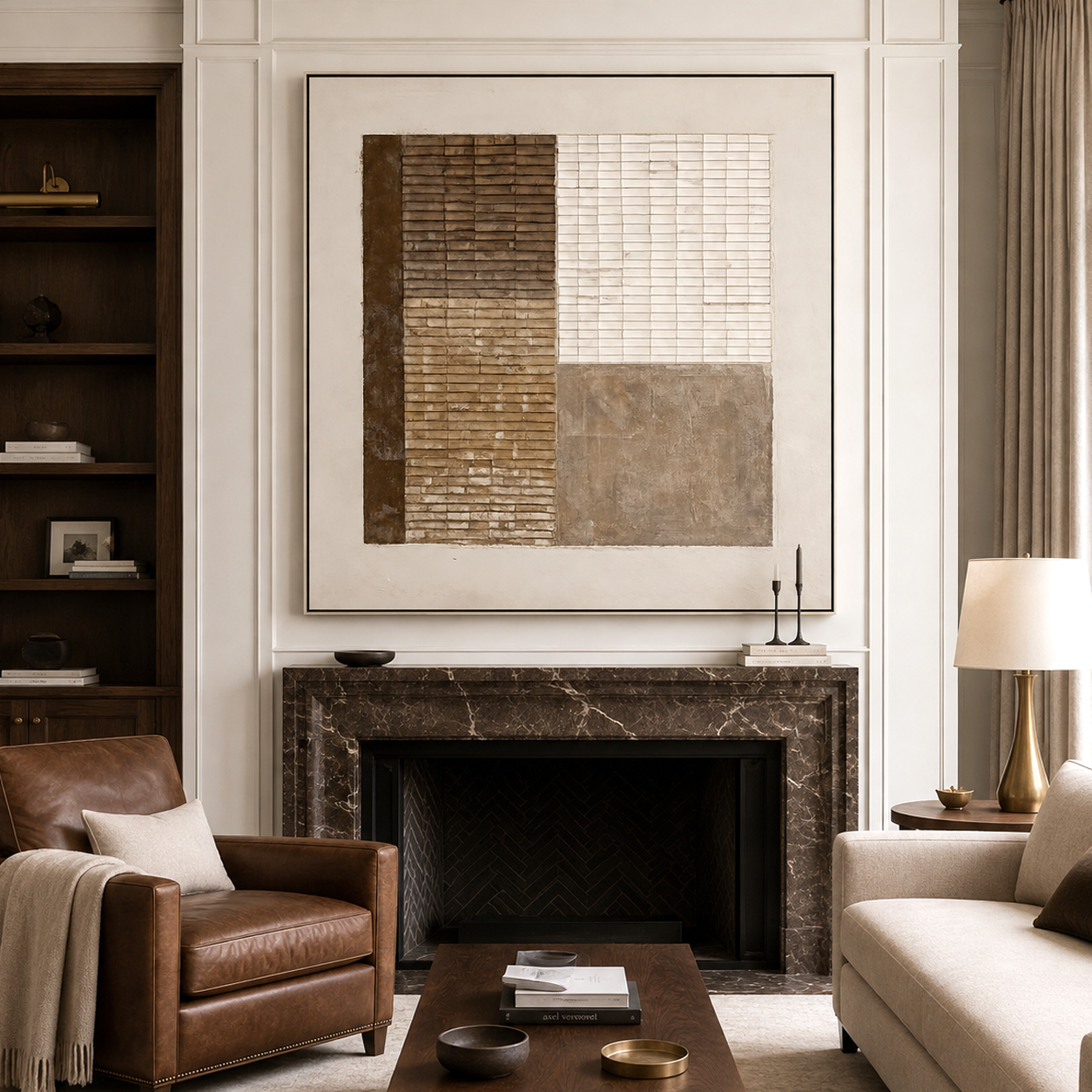 Quiet Structure-Geometric Abstract Painting