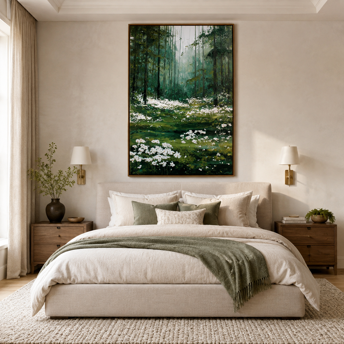 Forest Serenity-Woodland Landscape Painting