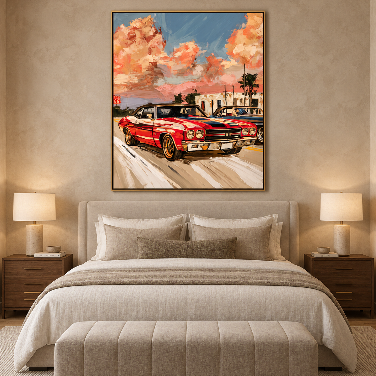 Classic Muscle Drive-Retro Americana Car Painting