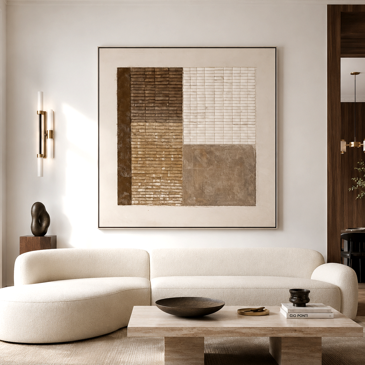 Quiet Structure-Geometric Abstract Painting