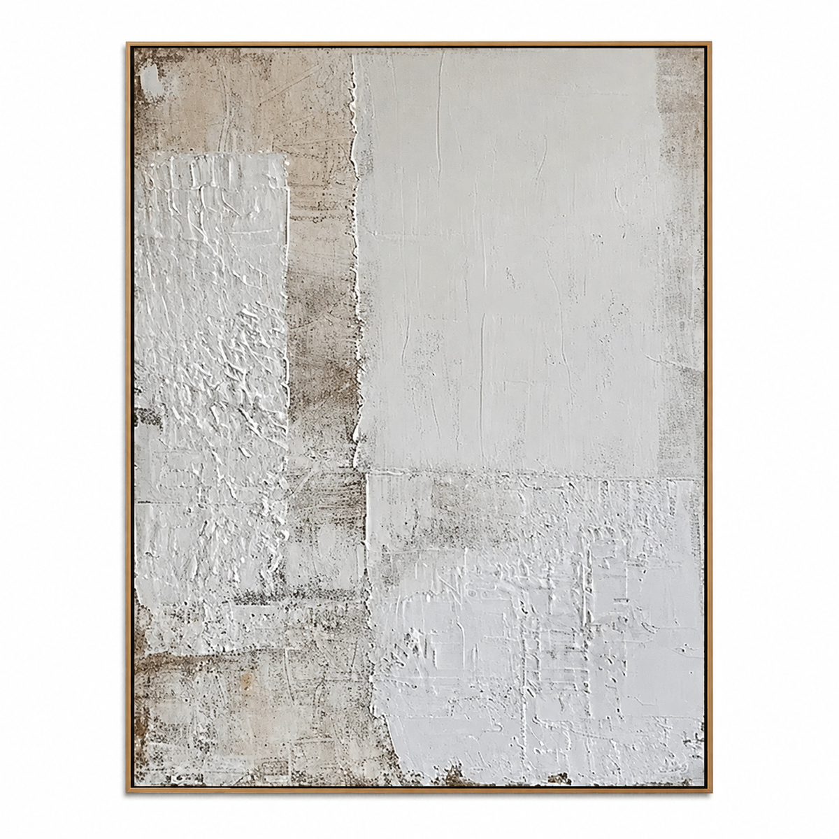 Quiet Layers-White Neutral Abstract Painting
