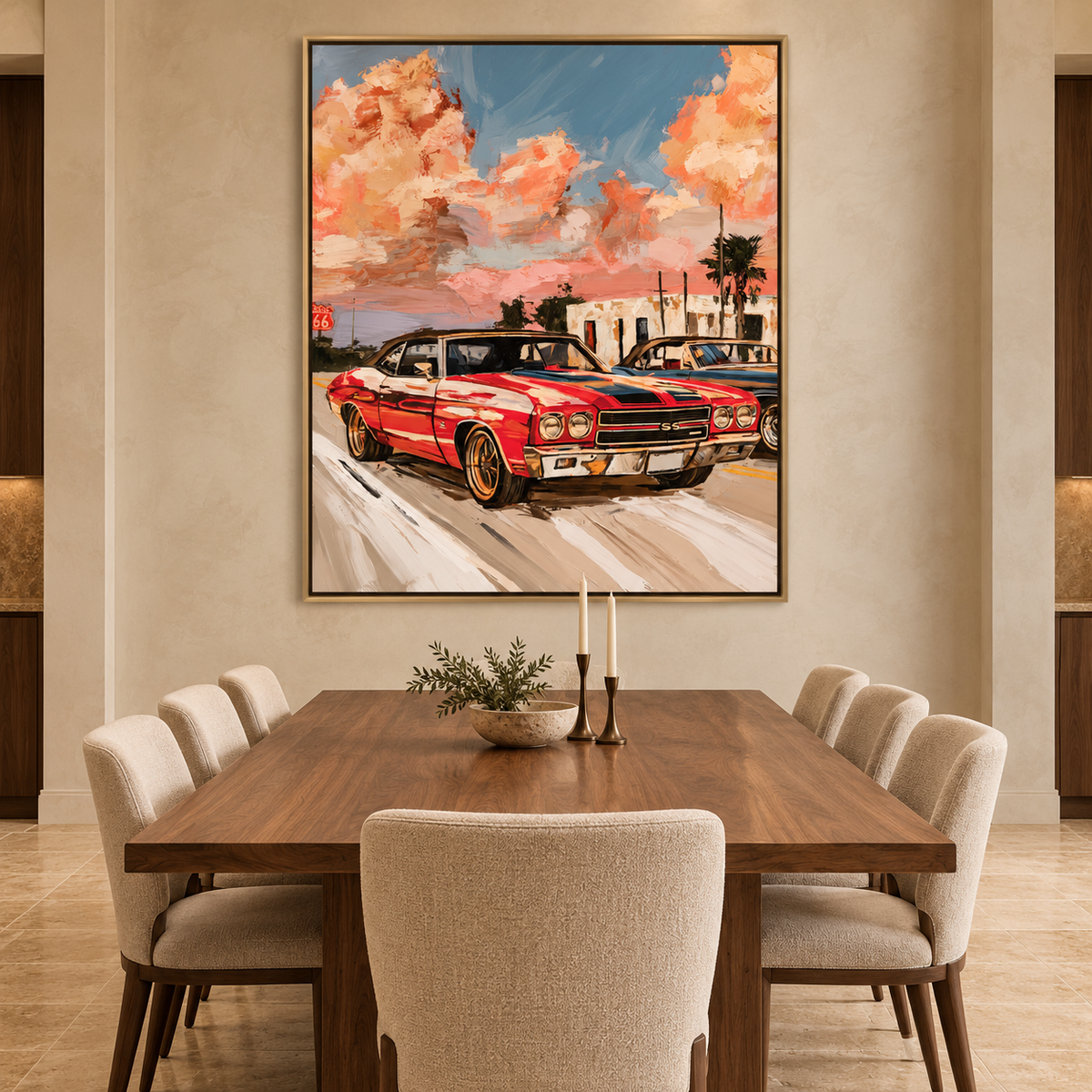 Classic Muscle Drive-Retro Americana Car Painting