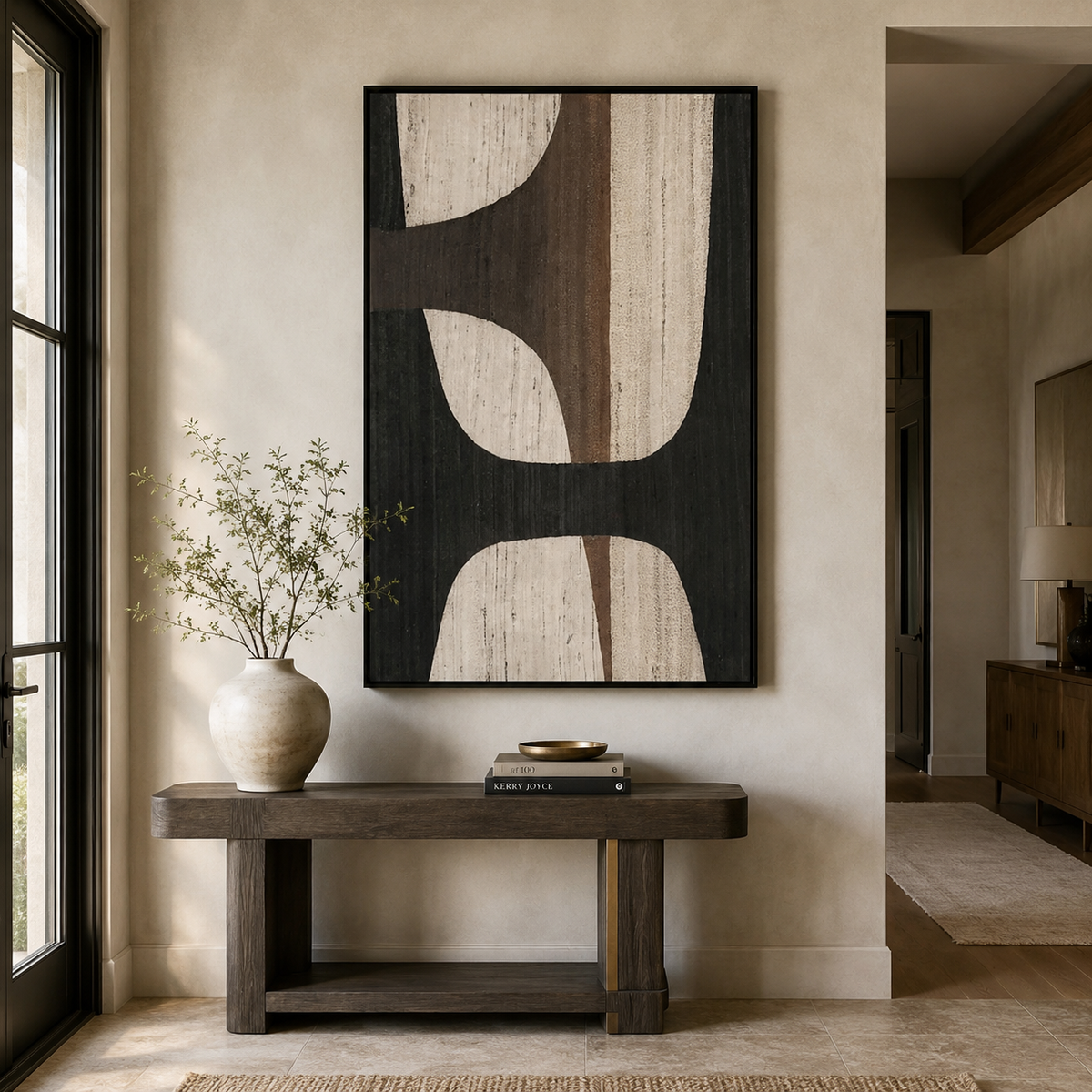 Modern Contrast Forms-Abstract Geometric Wall Art