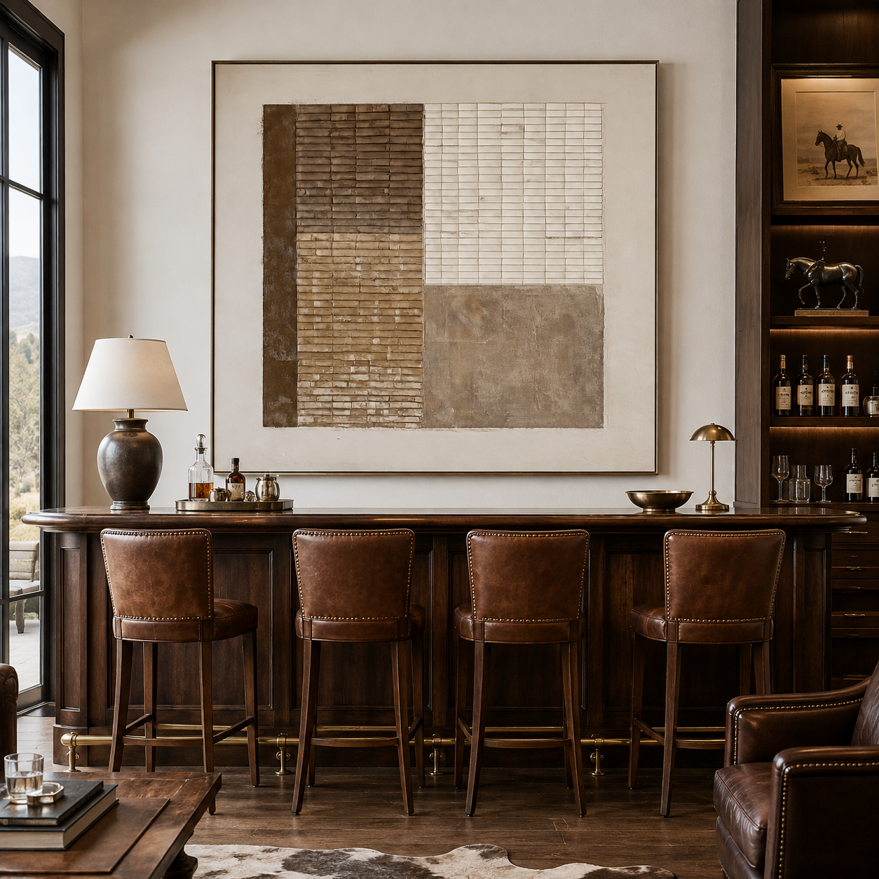 Quiet Structure-Geometric Abstract Painting