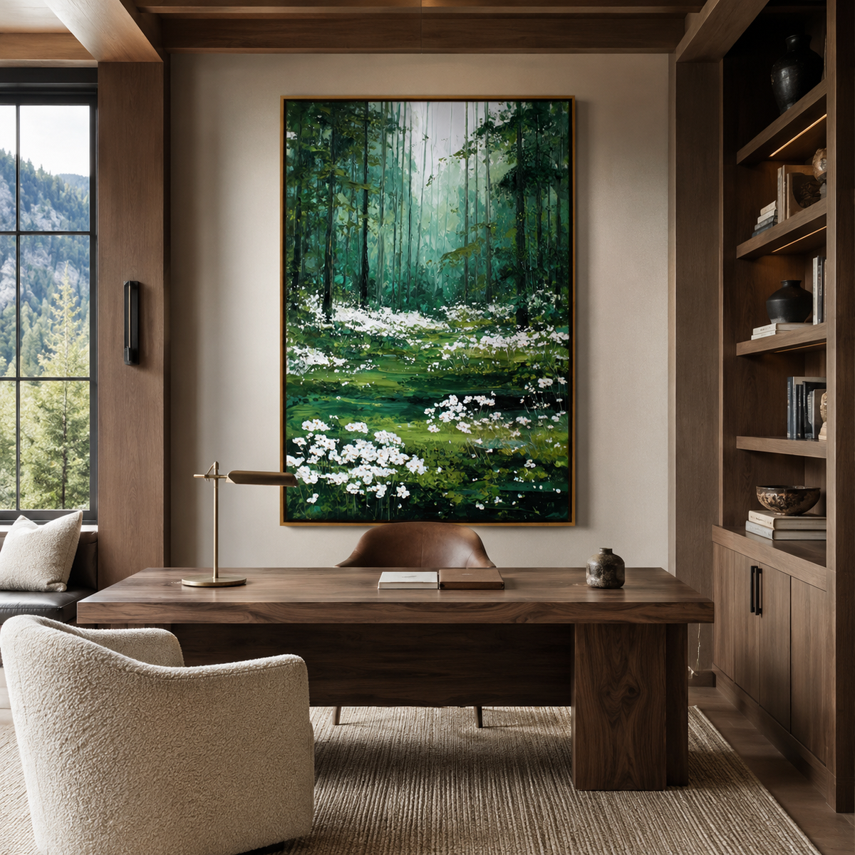 Forest Serenity-Woodland Landscape Painting