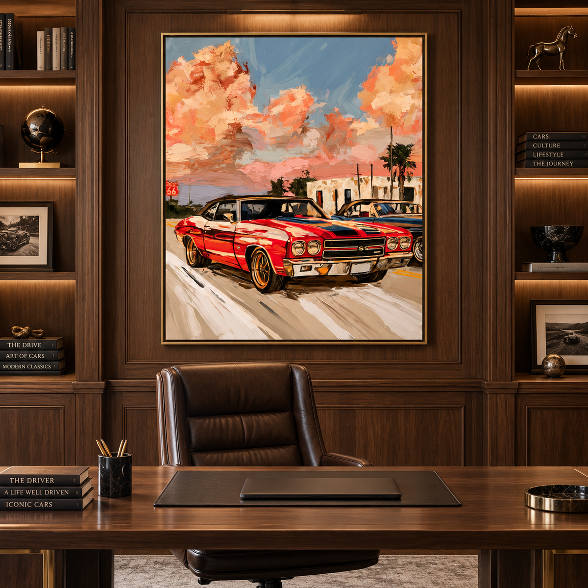 Classic Muscle Drive-Retro Americana Car Painting