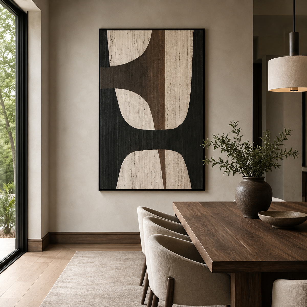 Modern Contrast Forms-Abstract Geometric Wall Art