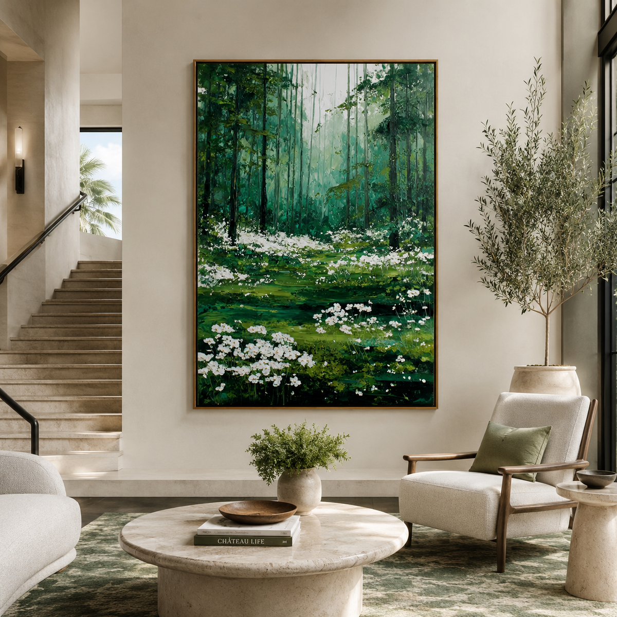 Forest Serenity-Woodland Landscape Painting