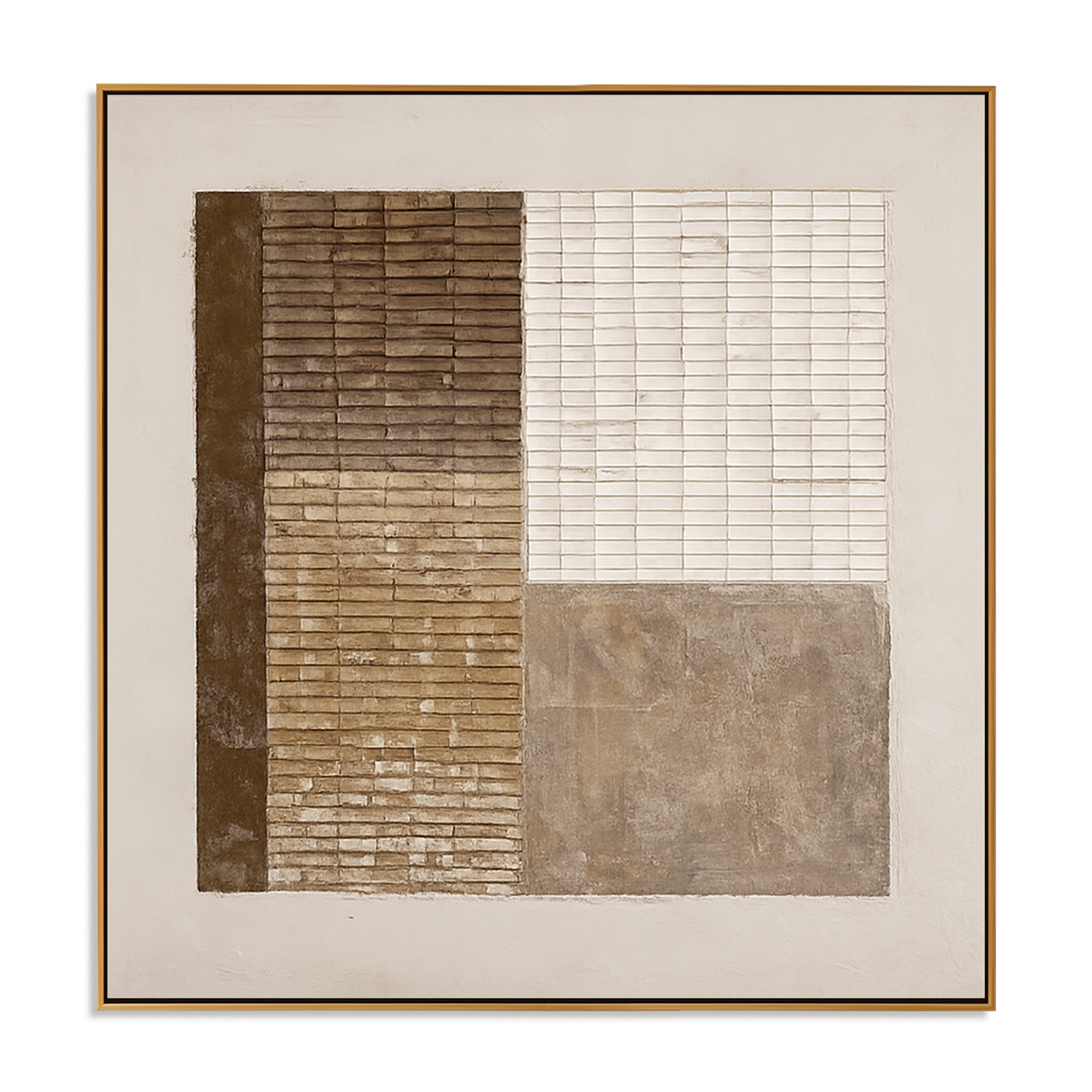 Quiet Structure-Geometric Abstract Painting