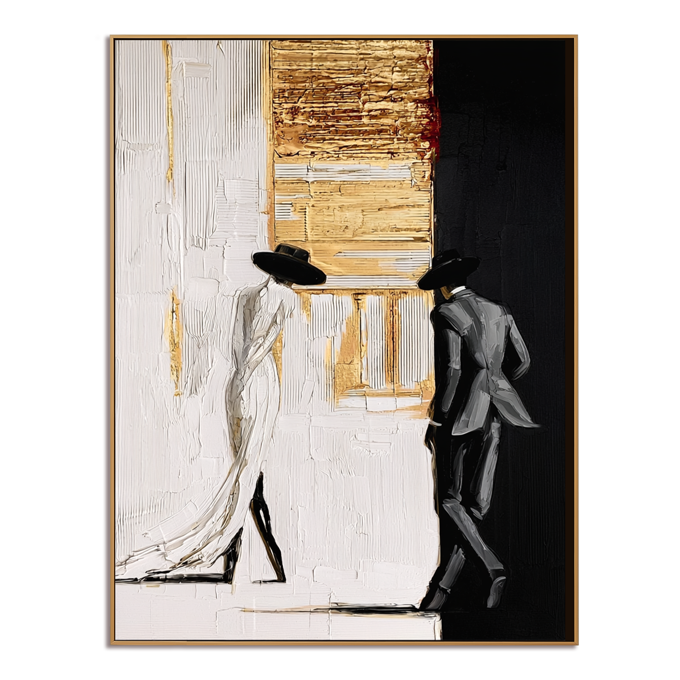 Split Elegance-Fashion Figure Oil Painting