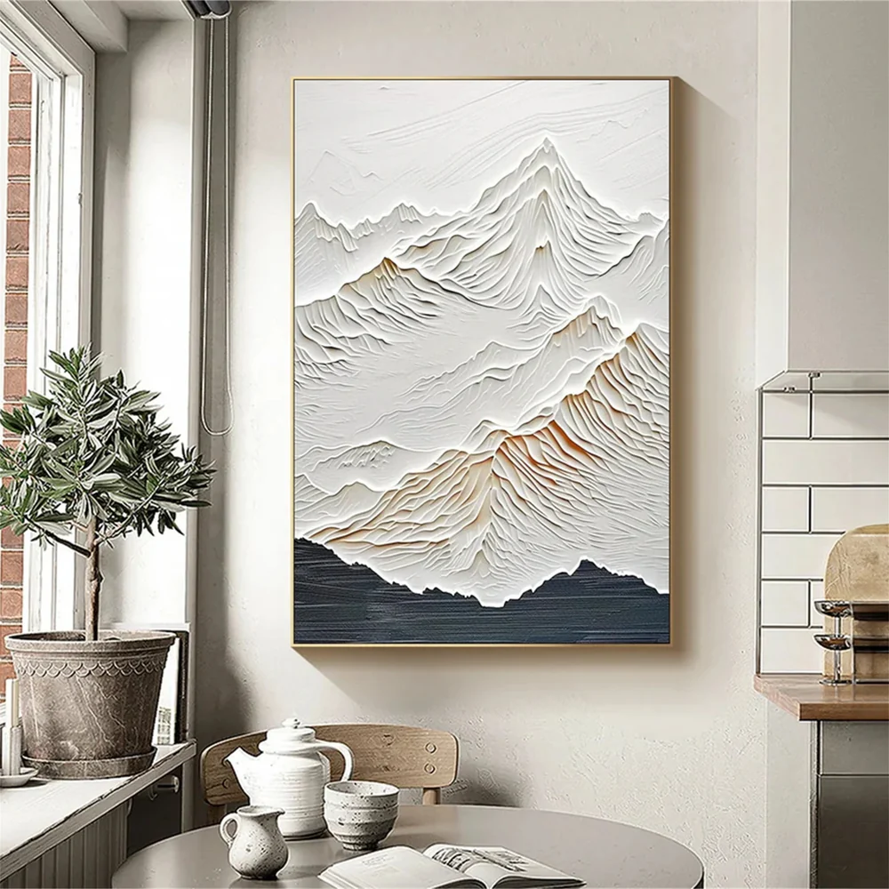 Ivory Peaks-White Mountain Relief Painting