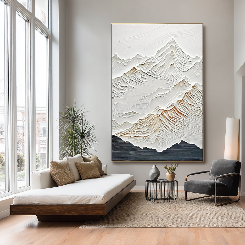 Ivory Peaks-White Mountain Relief Painting